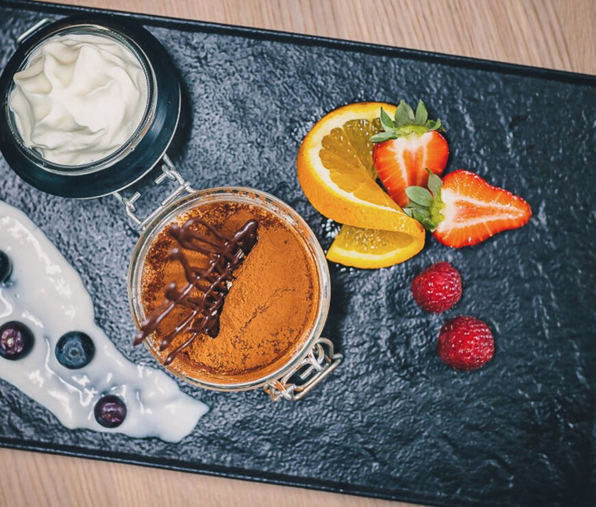 Dessert in the restaurant at Elements Resort Zell am See